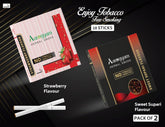Aarogyam Herbals Pack Of 2 Flavours 100% Tobacco & Nicotine Free Cigarette For Relieve Stress & Mood Enhance Product Sweet Supari, Strawberry - 10 Sticks X 2 Packets